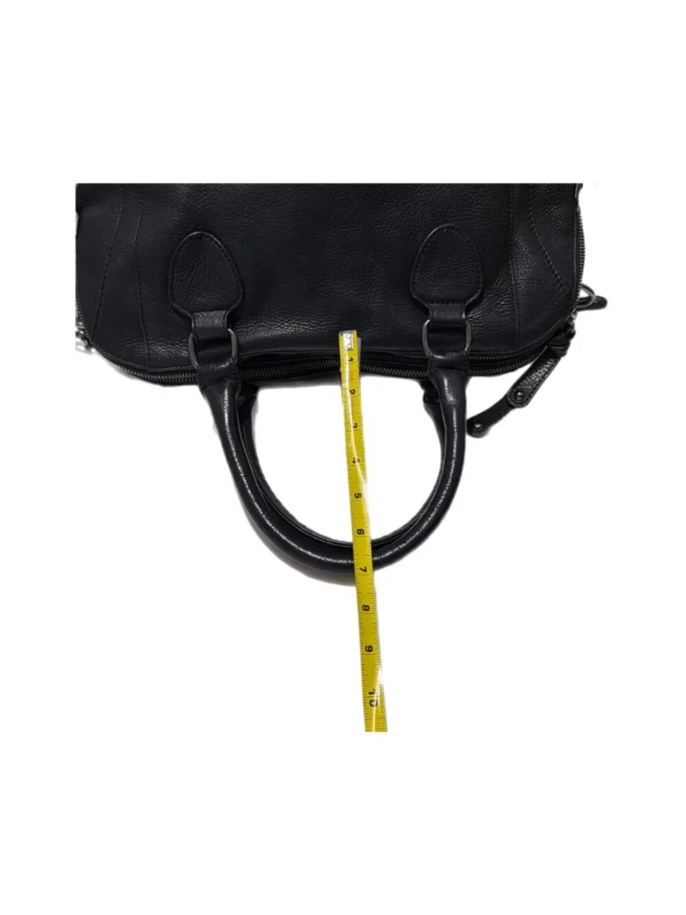 Audrey Brooke Bag Black Genuine Leather Satchel Purse Moto Rocker Grunge Gothic